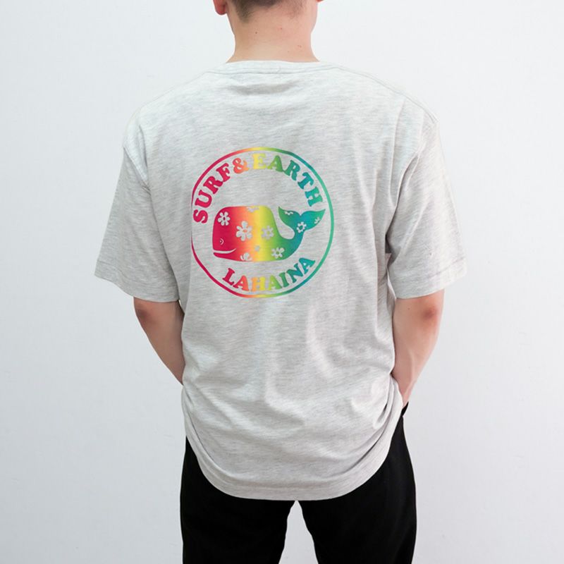 サークル花クジラビックシルエットTシャツ