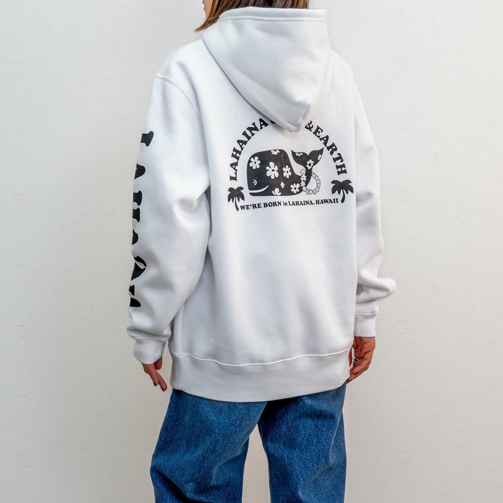 LAHAINA 半円花クジラ裏起毛プルパーカー | LAHAINA SURF&EARTH